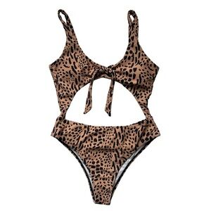 SHEIN Bathing Suit One Piece with Knot